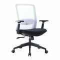 Kd Americana Ingram Modern Office Task Chair with Adjustable Armrests, White KD2446567